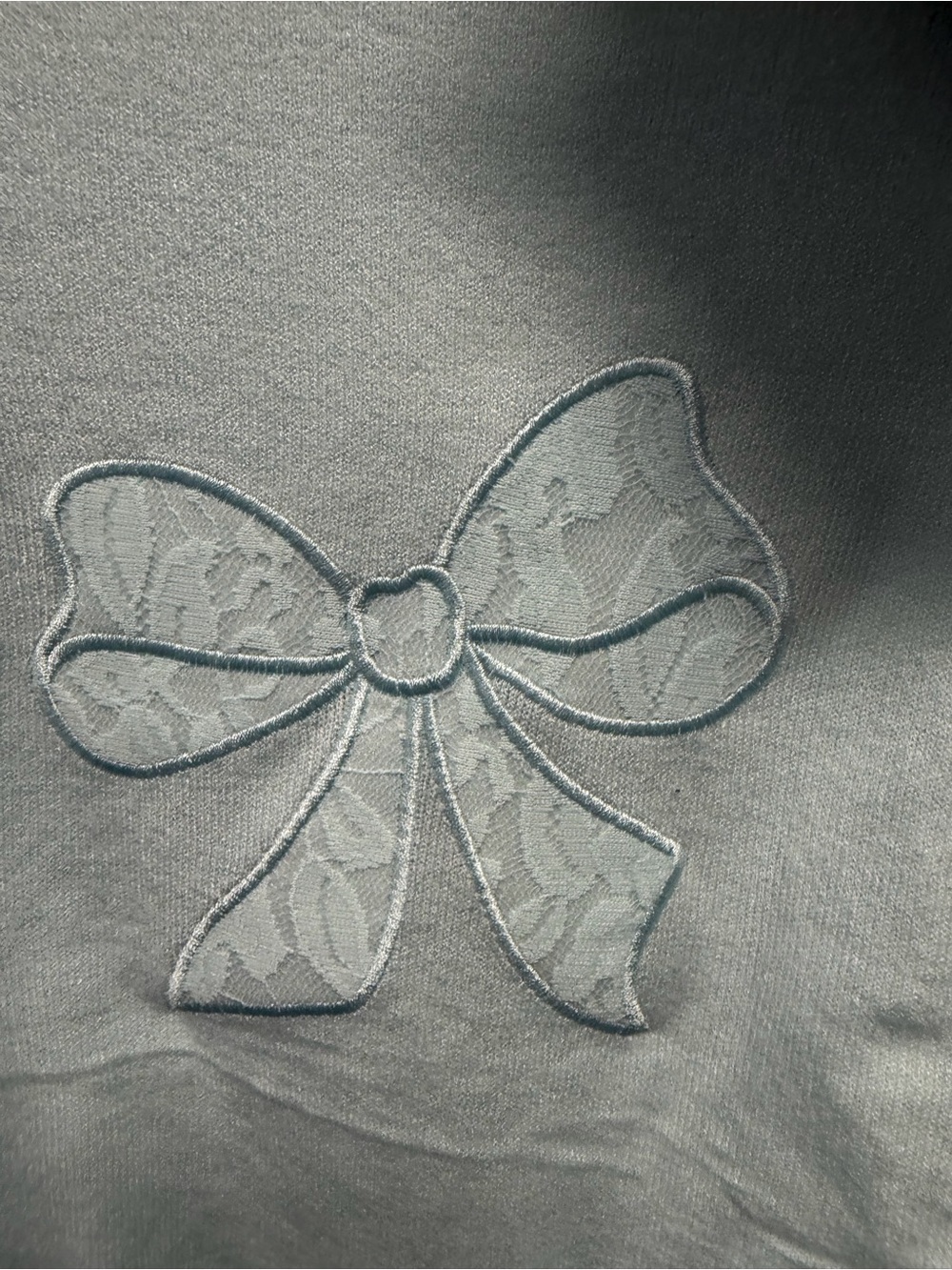 Bridgerton Light Blue Bow-Appliqué Crewneck Sweater - Women - Picture 2 of 7